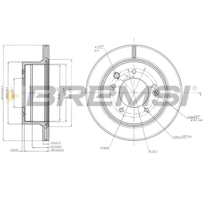 CD7543V.JPG Coppia Dischi Freno Posteriore 92147400 Kia Sorento I Ventilato