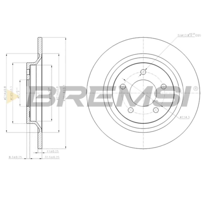 CD7547S.JPG Coppia Dischi Freno Posteriore 92148200 Mazda 5 Pieno