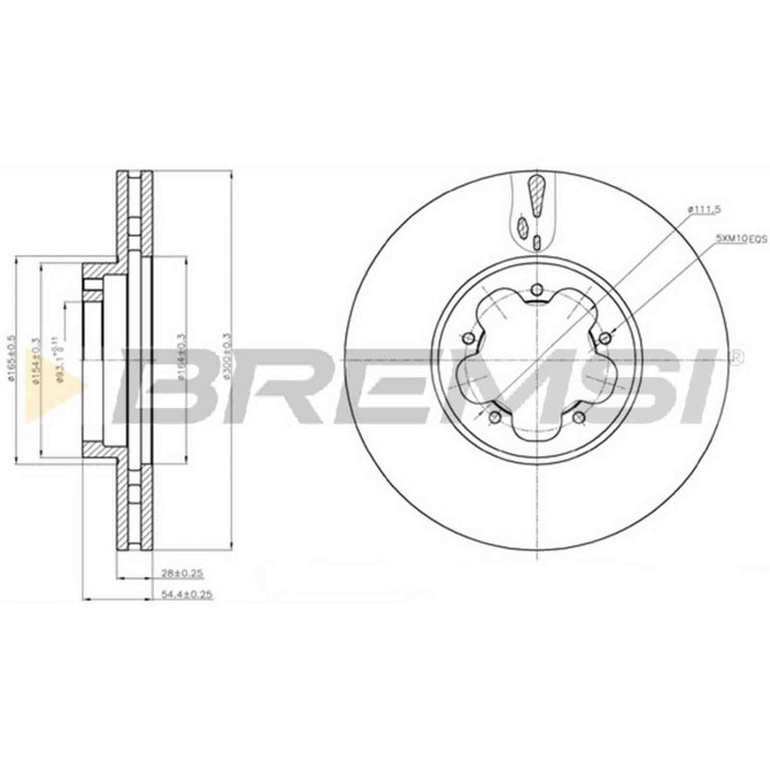 CD7555V.JPG Coppia Dischi Freno Anteriore 92151900 Ford Transit Autobus Transit Furgonato Transit Pianale Piatto/telaio Transit 