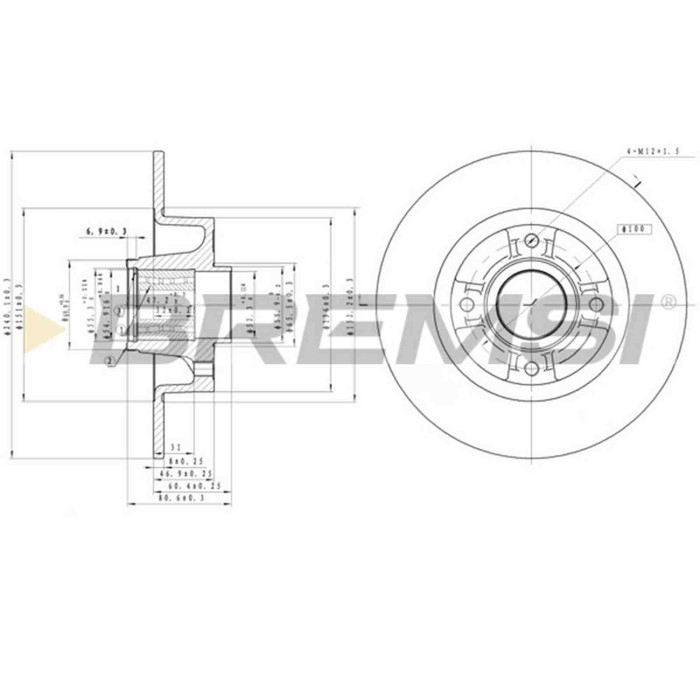 CD7571S.JPG Coppia Dischi Freno Posteriore 92119300 Renault Modus / Grand Modus (f/jp0)