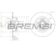 CD7571S.JPG Coppia Dischi Freno Posteriore 92119300 Renault Modus / Grand Modus (f/jp0)