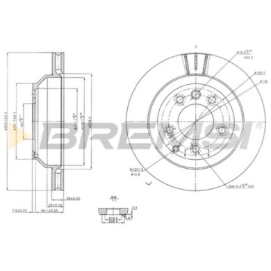 CD7580V.JPG Coppia Dischi Freno Posteriore 92122000 Porsche Cayenne Volkswagen Touareg Audi Q7 Nero