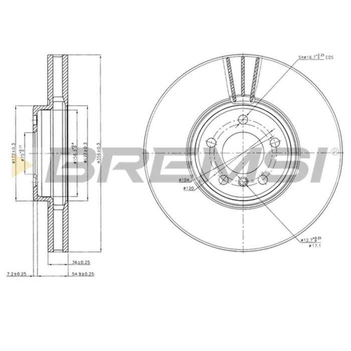 CD7584V.JPG Coppia Dischi Freno Anteriore 92146200 Bmw X5 Ventilato