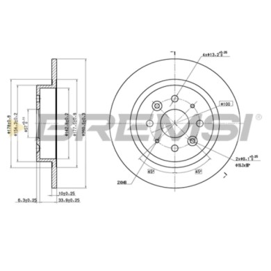 CD7600S.JPG Coppia Dischi Freno Posteriore 92162200 Kia Shuma Tre Volumi (fb) Pieno
