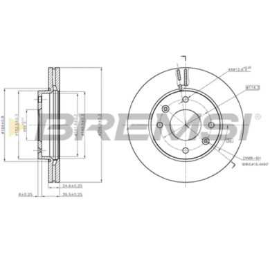 CD7614V.JPG Coppia Dischi Freno Anteriore 92136600 Kia Magentis Ventilato