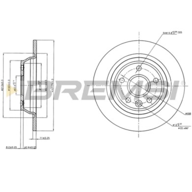 CD7616S.JPG Coppia Dischi Freno Posteriore 92159300 Ford Mondeo Iv Turnier (ba7)
