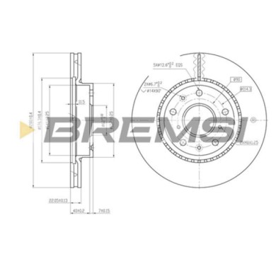 CD7620V.JPG Coppia Dischi Freno Anteriore 92156600 Suzuki Sx4 Tre Volumi Sx4 Fiat Sedici Nero