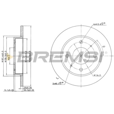 CD7622S.JPG Coppia Dischi Freno Posteriore 92134900 Mitsubishi Colt Czc Cabriolet Colt Vi Colt Cassone/coda Spiovente Smart Forf