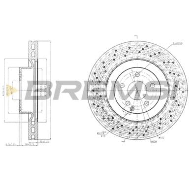 CD7639V.JPG Coppia Dischi Freno Anteriore 92176403 Mercedes-benz Classe S Classe E Sl Classe S Coupé Classe E T-model