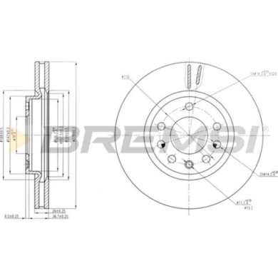 CD7644V.JPG Coppia Dischi Freno Anteriore 92156400 Opel Corsa D Vauxhall Corsa Mk Iii (d) Nero