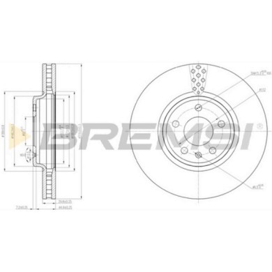 CD7664V.JPG Coppia Dischi Freno Anteriore 92160000 Audi A4 A4 Allroad A4 Avant A5 A5 Cabriolet A5 Sportback Q5 Nero