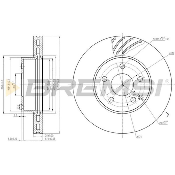 CD7690V.JPG Coppia Dischi Freno Anteriore 92163200 Mercedes-benz Classe C T-model (s204)