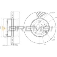 CD7690V.JPG Coppia Dischi Freno Anteriore 92163200 Mercedes-benz Classe C T-model (s204)