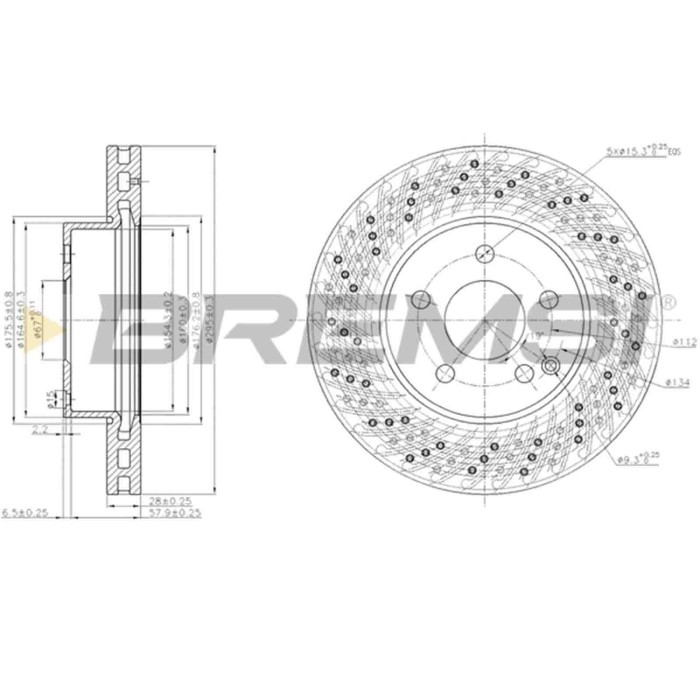 CD7693V.JPG Coppia Dischi Freno Anteriore 92165000 Mercedes-benz Classe C T-model Classe C Classe C Coupé Sls Amg Roadster Sls A