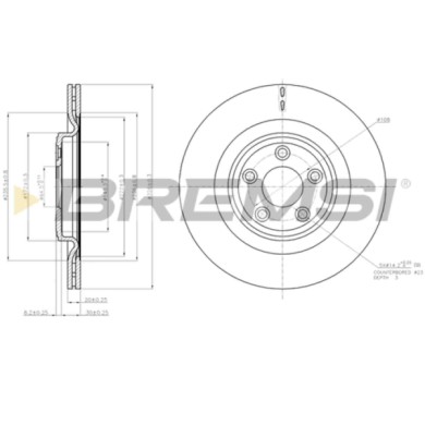 CD7703V.JPG Coppia Dischi Freno Posteriore 92178005 Jaguar Xf I (x250)