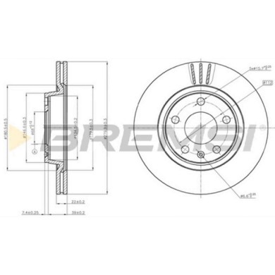CD7708V.JPG Coppia Dischi Freno Anteriore 92083503 Audi A4 A4 Avant A8 A4 Cabriolet Volkswagen Passat Passat Variant Seat Exeo E