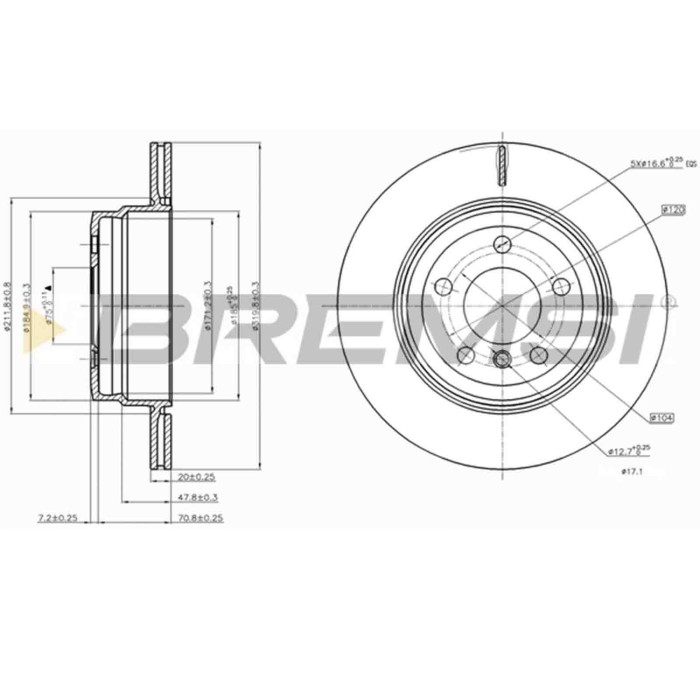 CD7715V.JPG Coppia Dischi Freno Posteriore 92161103 Bmw X5 X6 Ventilato