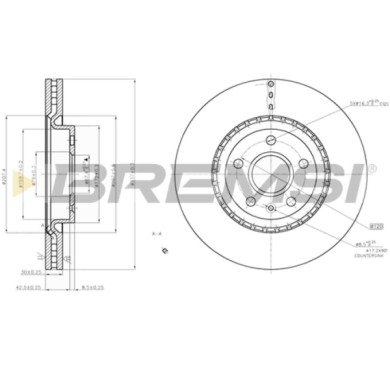 CD7723V.JPG Coppia Dischi Freno Anteriore 92187100 Opel Insignia A (g09) Ventilato