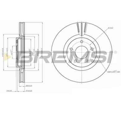 CD7724V.JPG Coppia Dischi Freno Anteriore 92222000 Nissan Qashqai +2 I Juke Renault Koleos I Opel Insignia A Nero