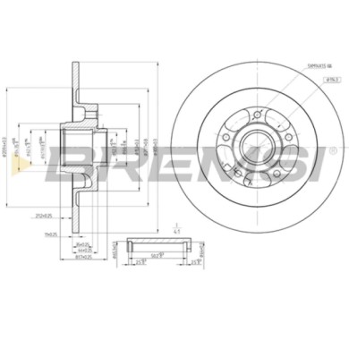 CD7725S.JPG Coppia Dischi Freno Posteriore 92233100 Renault Laguna Iii Laguna Iii Grandtour Opel Insignia A Tre Volumi Nero