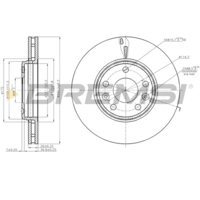 CD7726V.JPG Coppia Dischi Freno Anteriore 92195600 Renault Megane Iii Coupé (dz0/1)