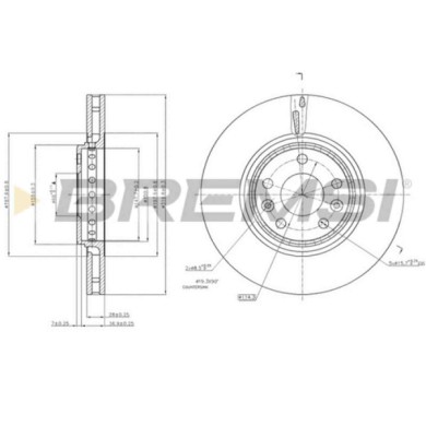 CD7727V.JPG Coppia Dischi Freno Anteriore 92195400 Renault Clio Iv (bh)