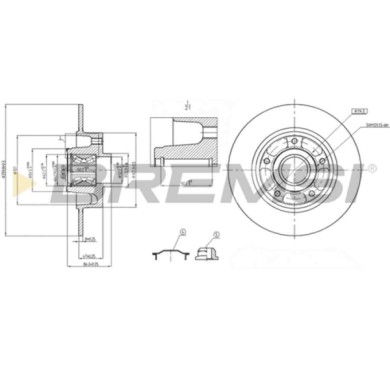 CD7732S.JPG Coppia Dischi Freno Posteriore 92195900 Renault Clio Iv (bh)