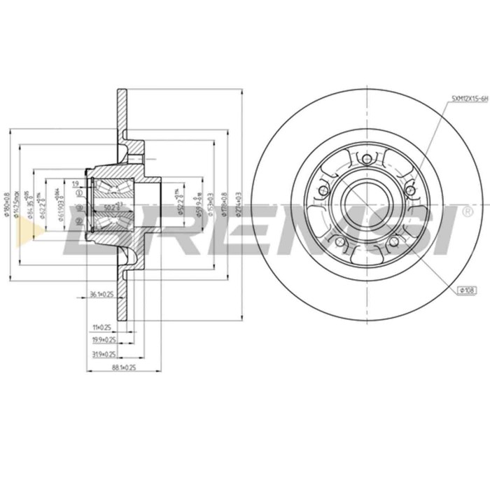 CD7734S.JPG Coppia Dischi Freno Posteriore 92196200 Mercedes-benz Citan Mpv / Space Wagon (w415)