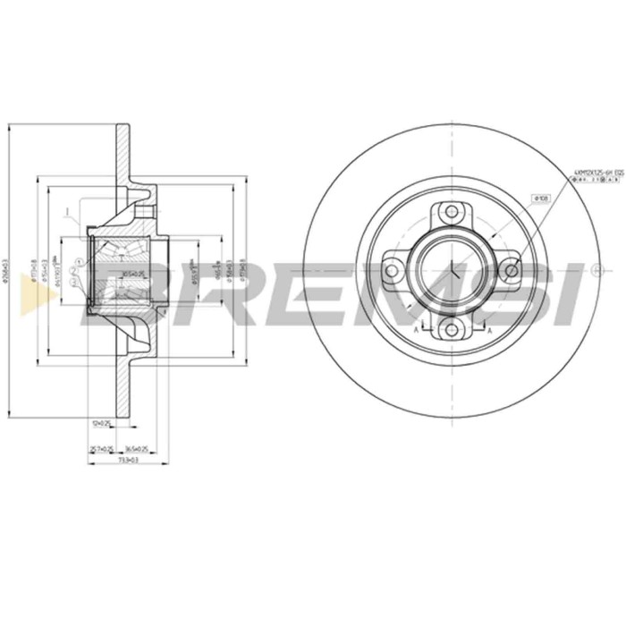 CD7735S.JPG Coppia Dischi Freno Posteriore 92168700 Citroen Berlingo Multispace (b9)