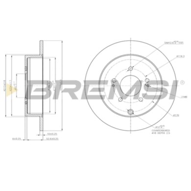 CD7737S.JPG Coppia Dischi Freno Posteriore 92167000 Mitsubishi Outlander Ii (cww)