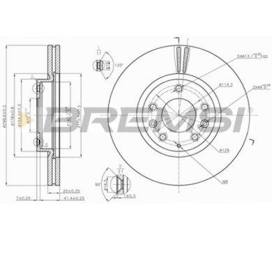 CD7739V.JPG Coppia Dischi Freno Anteriore 92180700 Mazda 6 Tre Volumi 6 Hatchback 6 Station Wagon Opel Insignia A Tre Volumi