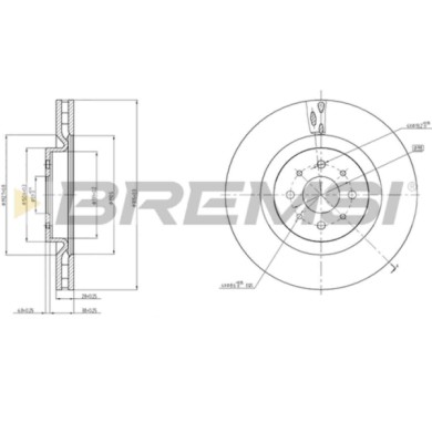 CD7742V.JPG Coppia Dischi Freno Anteriore 92228503 Alfa Romeo Mito Opel Insignia A Sports Tourer Ventilato