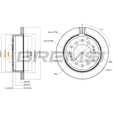 CD7743V.JPG Coppia Dischi Freno Posteriore 92170100 Toyota Land Cruiser Prado Land Cruiser Land Cruiser 90 Land Cruiser Hardtop 