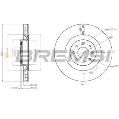 CD7745V.JPG Coppia Dischi Freno Anteriore 09a44410 Lancia Delta Iii Opel Insignia A Nero