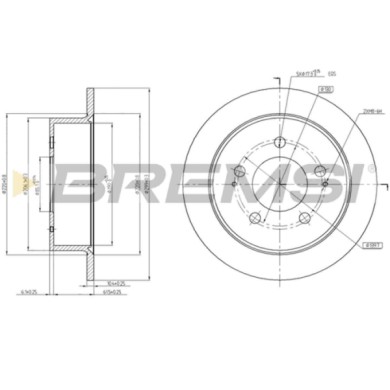CD7753S.JPG Coppia Dischi Freno Posteriore 92198703 Ssangyong Actyon I