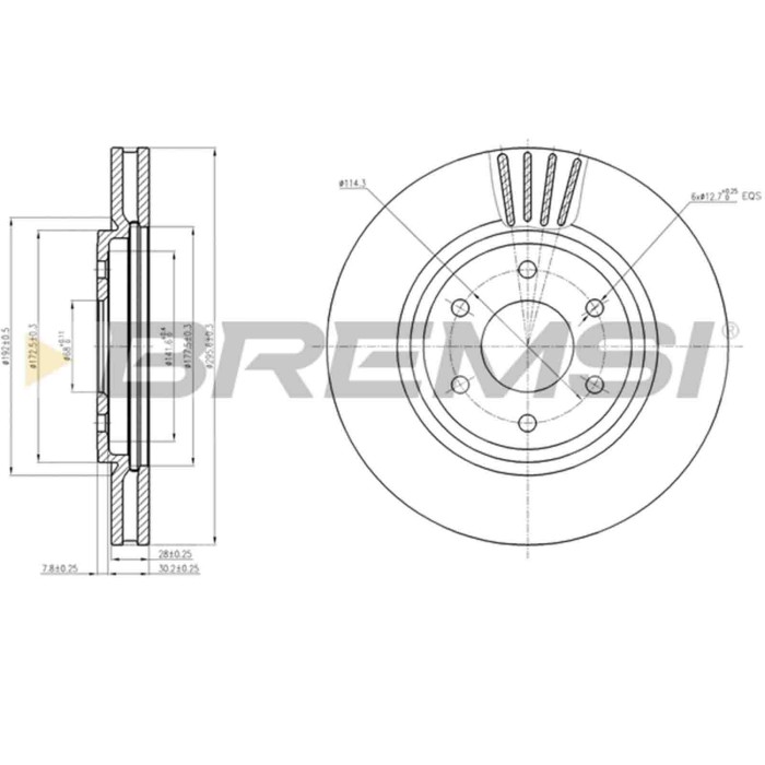 CD7761V.JPG Coppia Dischi Freno Anteriore 92199600 Nissan Np300 Navara Np300 Navara Pianale Piatto/telaio Pathfinder Iii Opel In