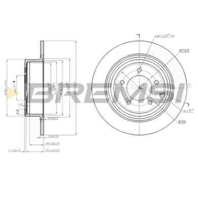 CD7763S.JPG Coppia Dischi Freno Posteriore 92177303 Chrysler Sebring Cabriolet (js) Pieno