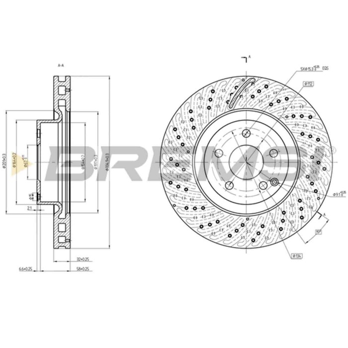CD7769V.JPG Coppia Dischi Freno Anteriore 92171900 Mercedes-benz Classe S Opel Insignia A Tre Volumi Perforato / Autoventilato