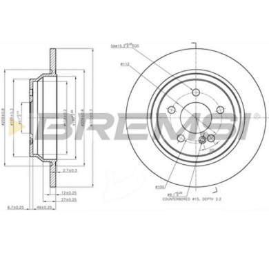 CD7770S.JPG Coppia Dischi Freno Posteriore 92176500 Mercedes-benz Classe S Sl Opel Insignia A Tre Volumi Pieno