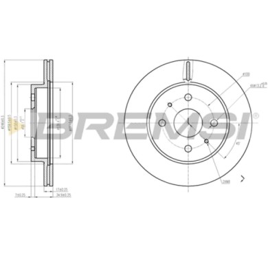 CD7774V.JPG Coppia Dischi Freno Anteriore 92165600 Subaru Justy Iv