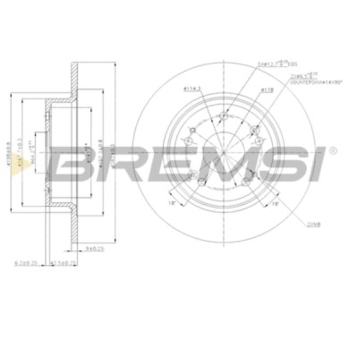 CD7776S.JPG Coppia Dischi Freno Posteriore 92204300 Honda Accord Viii Accord Viii Station Wagon Hr-v Opel Insignia A Sports Tour