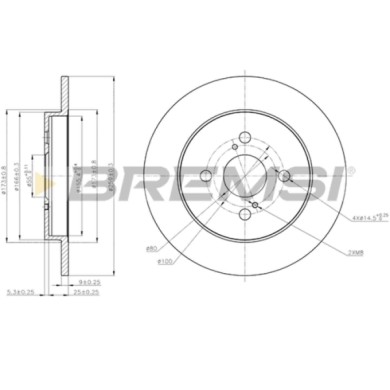 CD7781S.JPG Coppia Dischi Freno Posteriore 92052100 Aston Martin Cygnet Opel Insignia A Toyota Iq Yaris Pieno