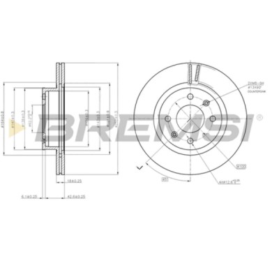 CD7792V.JPG Coppia Dischi Freno Anteriore 92196500 Hyundai I10 I10 Tre Volumi Kia Picanto Nero