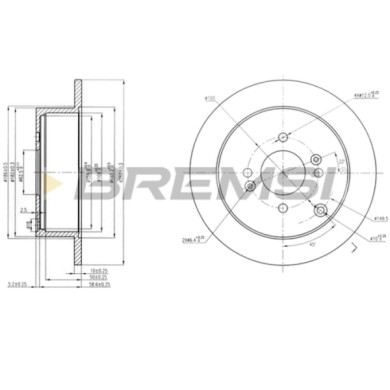 CD7794S.JPG Coppia Dischi Freno Posteriore 92161300 Hyundai Accent Iii Accent Iii Tre Volumi Getz I20 Ix55 Kia Rio Ii Rio Ii Tre