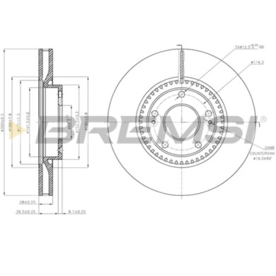 CD7795V.JPG Coppia Dischi Freno Anteriore 92166200 Hyundai I30 (gd)