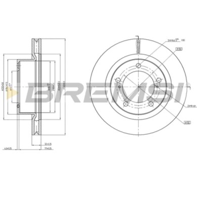 CD7798V.JPG Coppia Dischi Freno Anteriore 92204600 Toyota Land Cruiser 200 Nero