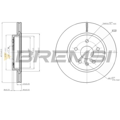 CD7805V.JPG Coppia Dischi Freno Posteriore 92187303 Vauxhall Insignia Mk I (a) 2 Volumi /coda Spiovente (g09) Ventilato