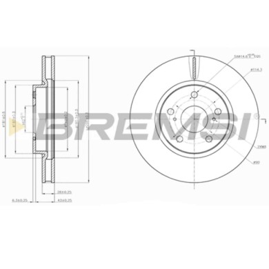 CD7814V.JPG Coppia Dischi Freno Anteriore 92174303 Lexus Is Ii Is C Is Iii Ventilato