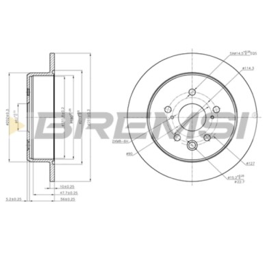 CD7815S.JPG Coppia Dischi Freno Posteriore 92179803 Lexus Is Ii Pieno