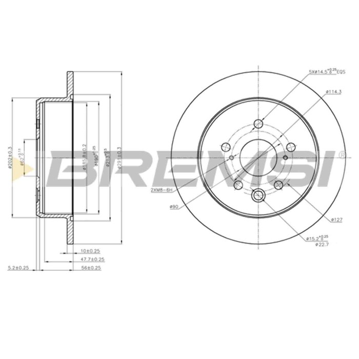 CD7815S.JPG Coppia Dischi Freno Posteriore 92179803 Lexus Is Ii Pieno